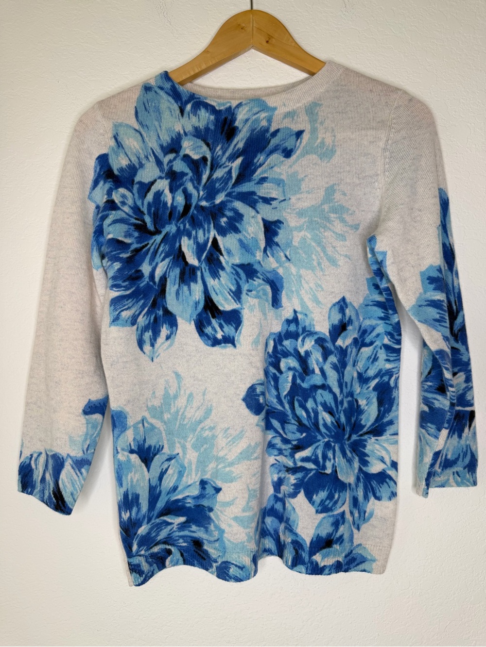 Talbots Cashmere Sweater Floral